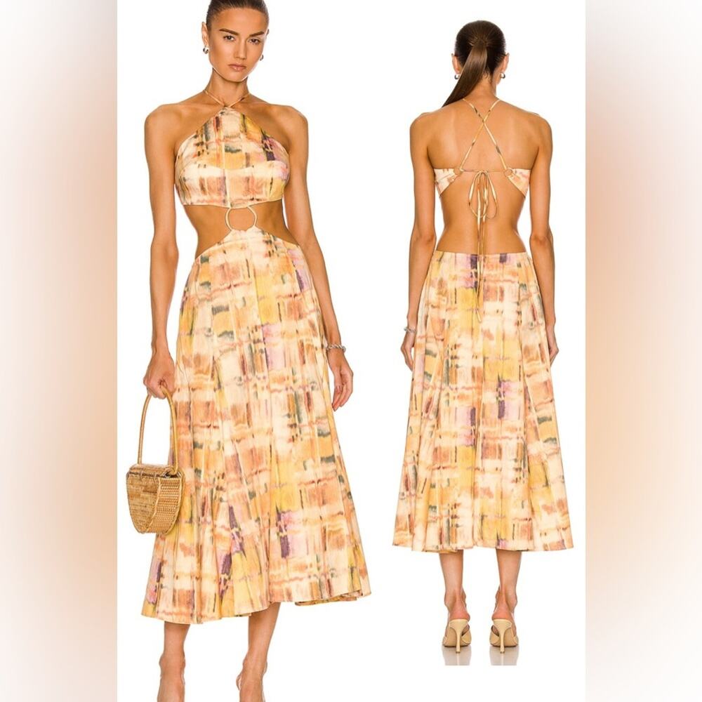 Cult Gaia Multicolor Halter Dress